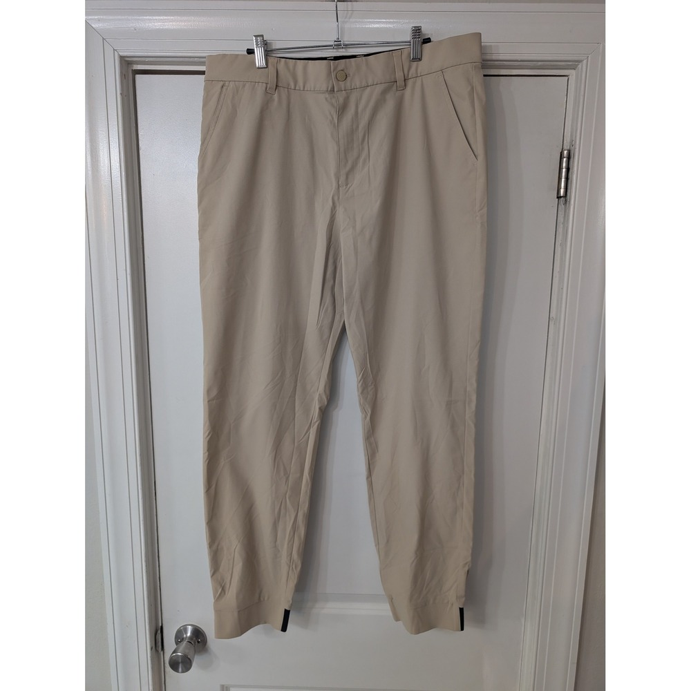 Good Good Golf Mens Khaki Performance Jogger Pants Size 36 Golfing athleisure